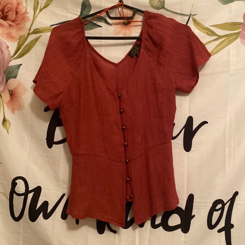 Cute short sleeve blouse